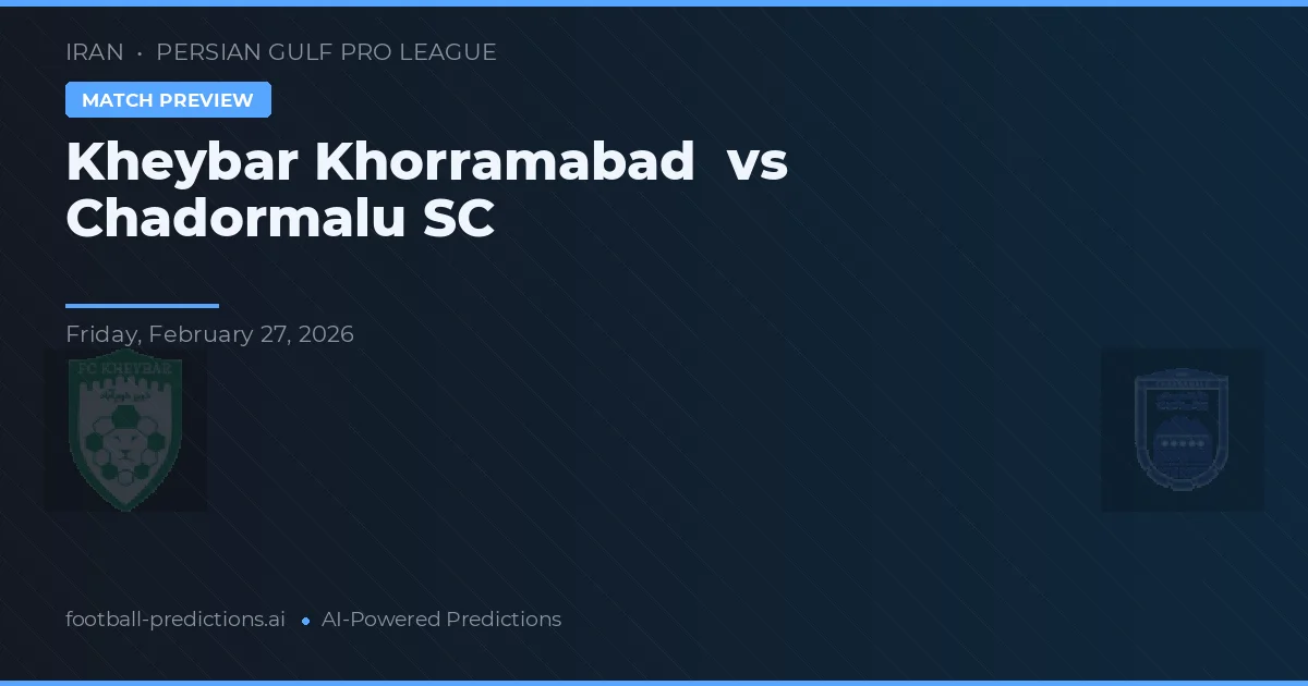 Kheybar Khorramabad vs Chadormalu SC — předpověď a náhled zápasu