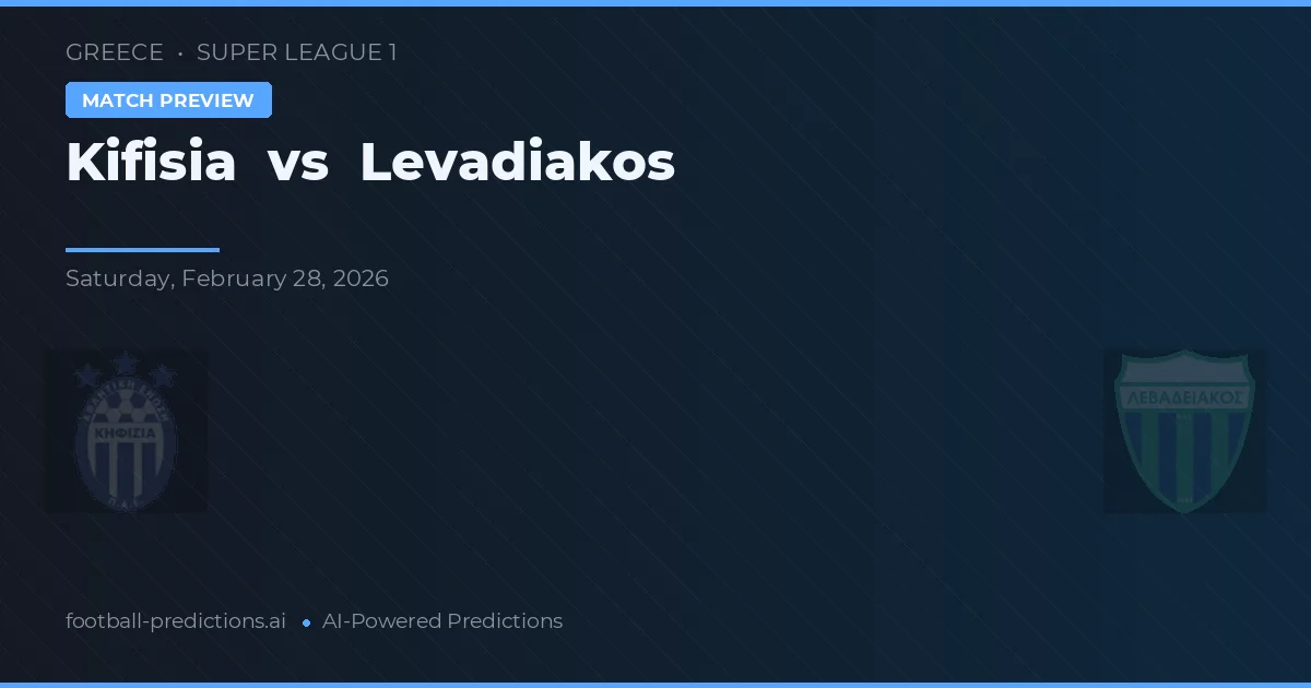 Kifisia vs Levadiakos — předpověď a náhled zápasu