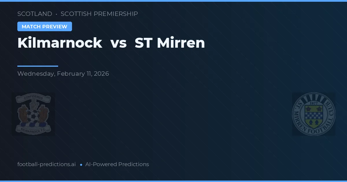 Kilmarnock vs ST Mirren — předpověď a náhled zápasu