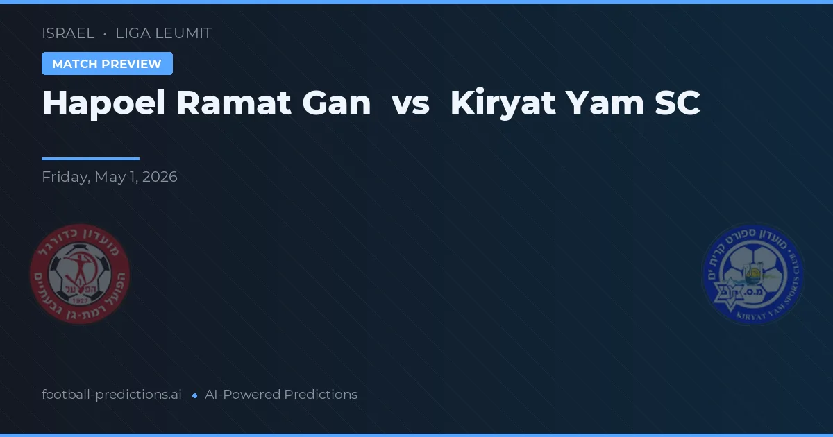 Kiryat Yam SC vs Hapoel Ramat Gan — předpověď a náhled zápasu