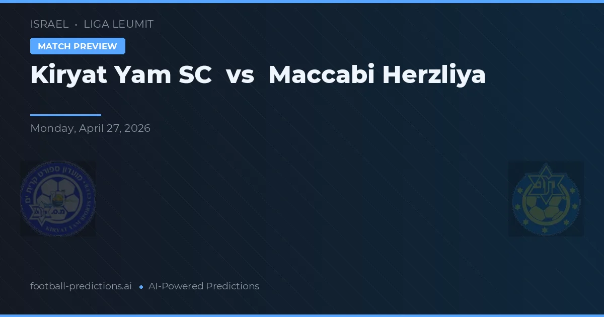 Maccabi Herzliya vs Kiryat Yam SC — předpověď a náhled zápasu