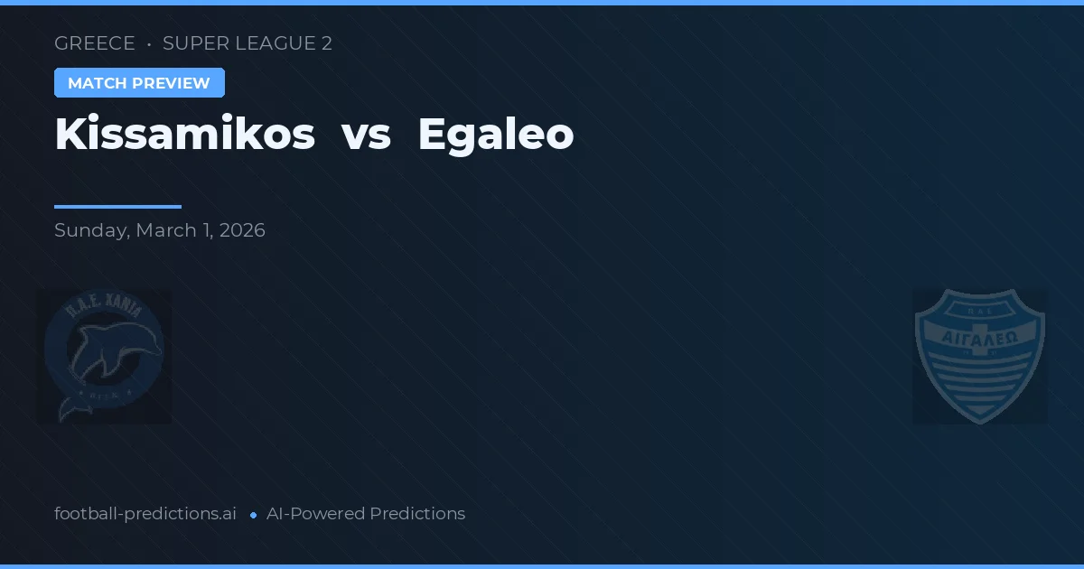 Kissamikos vs Egaleo — předpověď a náhled zápasu