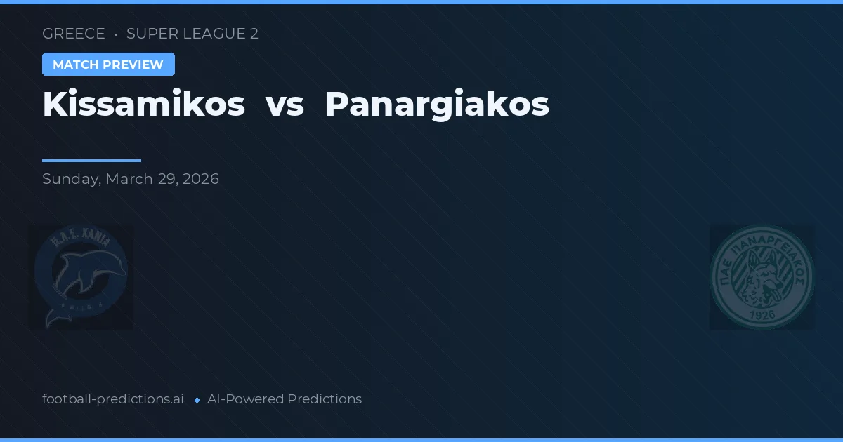 Kissamikos vs Panargiakos — předpověď a náhled zápasu