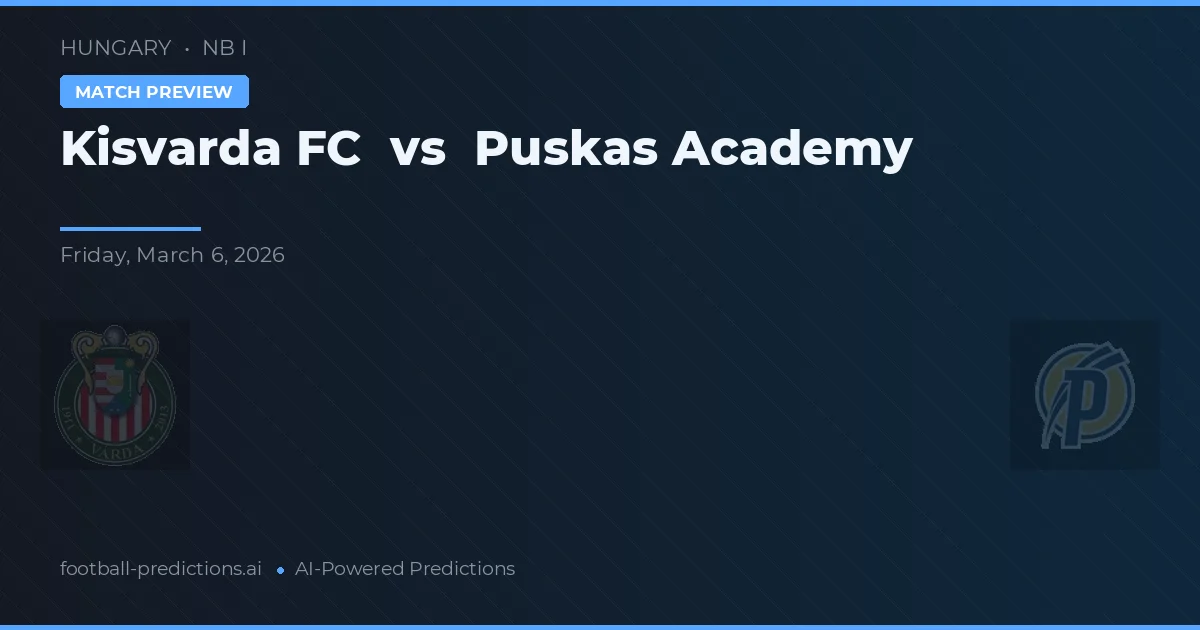 Kisvárda FC vs Puskás Akadémia — předpověď a náhled zápasu