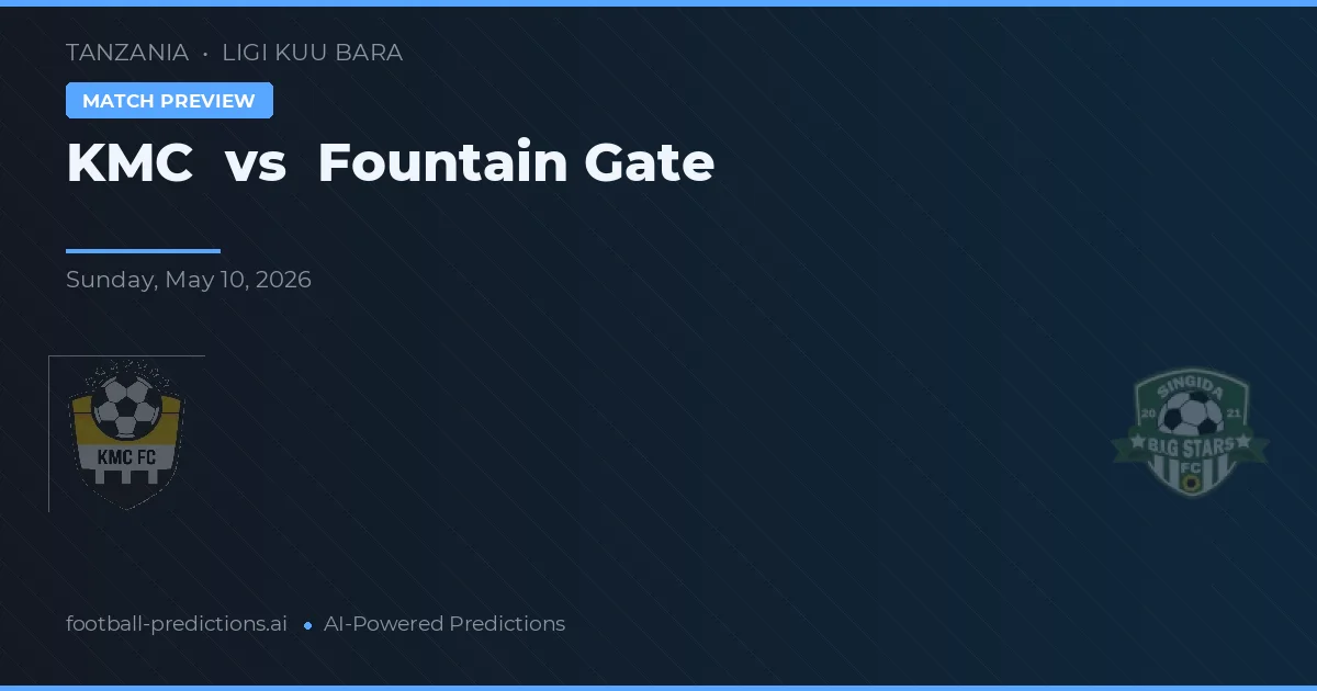 KMC vs Fountain Gate — předpověď a náhled zápasu