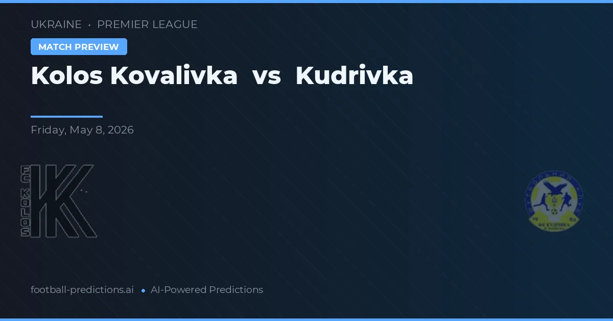 Kolos Kovalivka vs Kudrivka — předpověď a náhled zápasu