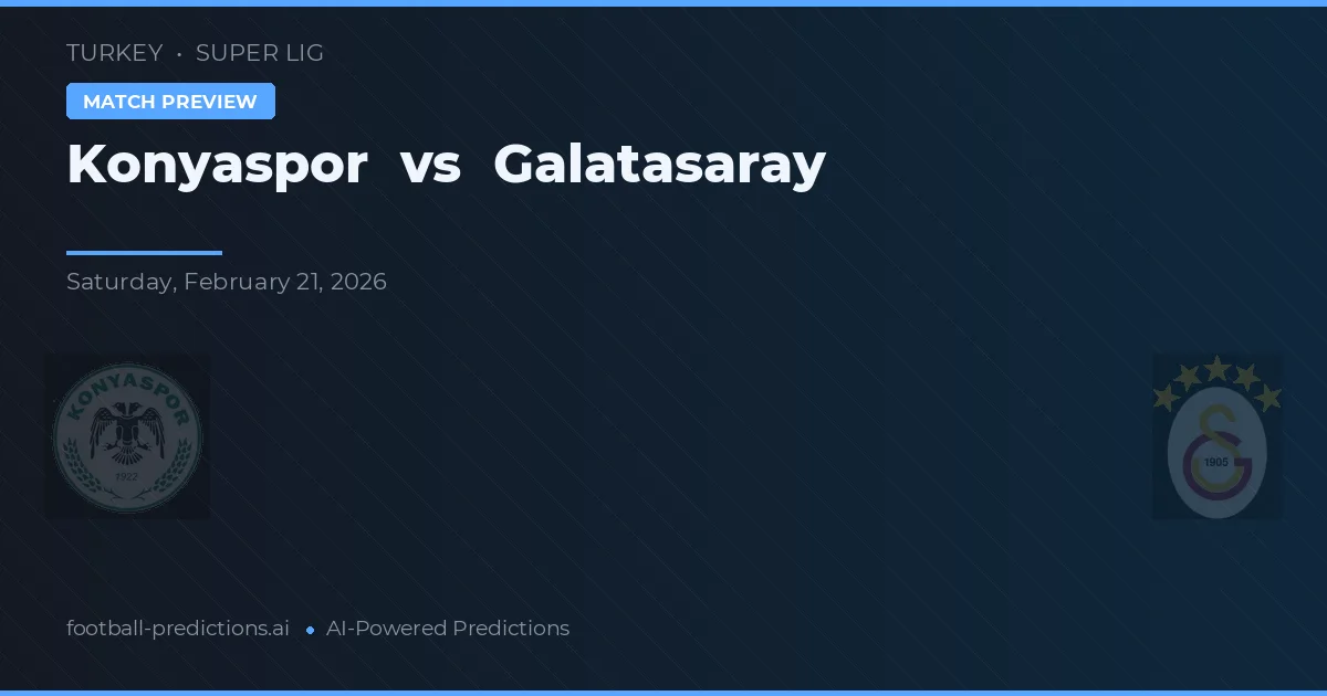 Konyaspor vs Galatasaray — předpověď a náhled zápasu