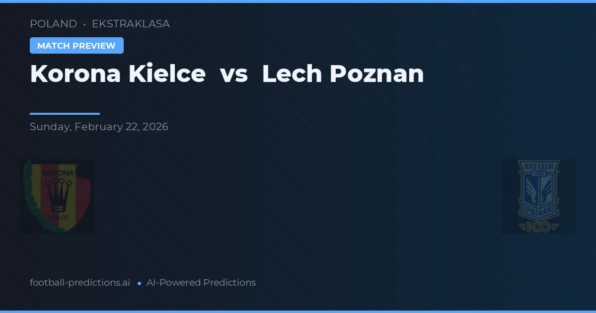 Korona Kielce vs Lech Poznań — předpověď a náhled zápasu