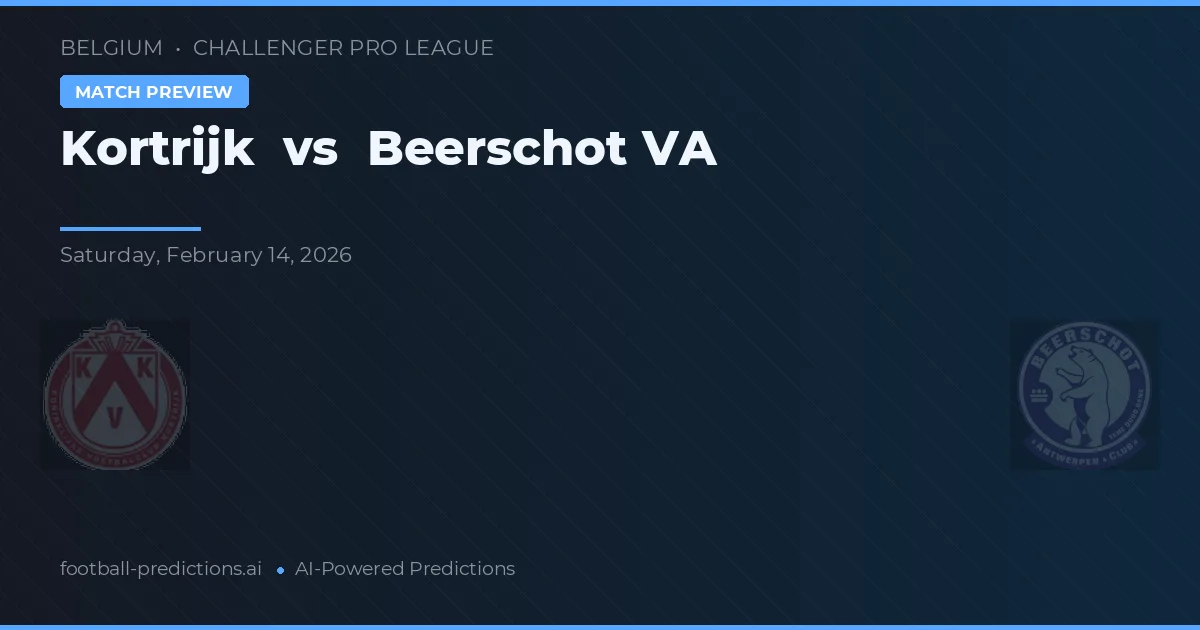 Kortrijk vs Beerschot VA — předpověď a náhled zápasu