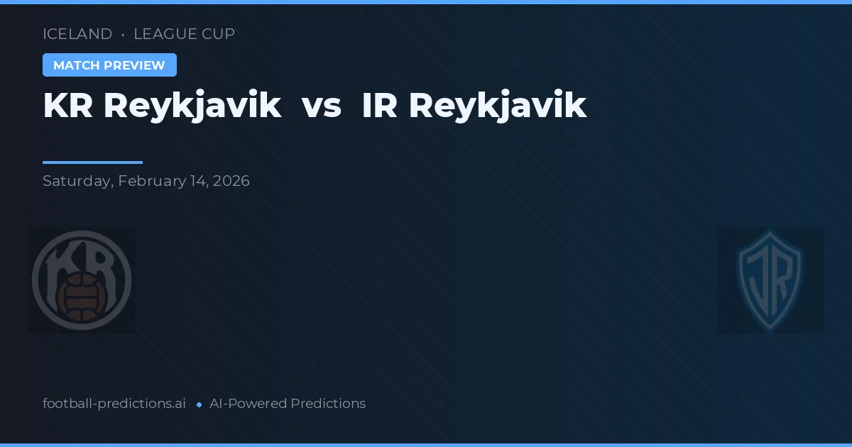 KR Reykjavík vs IR Reykjavík — předpověď a náhled zápasu