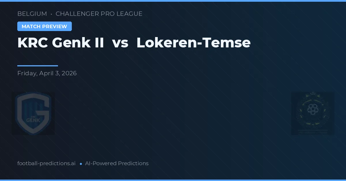KRC Genk II vs Lokeren-Temse — předpověď a náhled zápasu