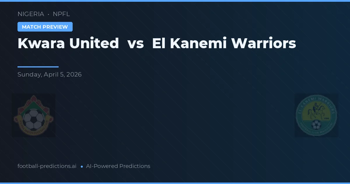 Kwara United vs El Kanemi Warriors — předpověď a náhled zápasu
