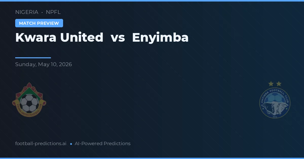 Kwara United vs Enyimba — předpověď a náhled zápasu