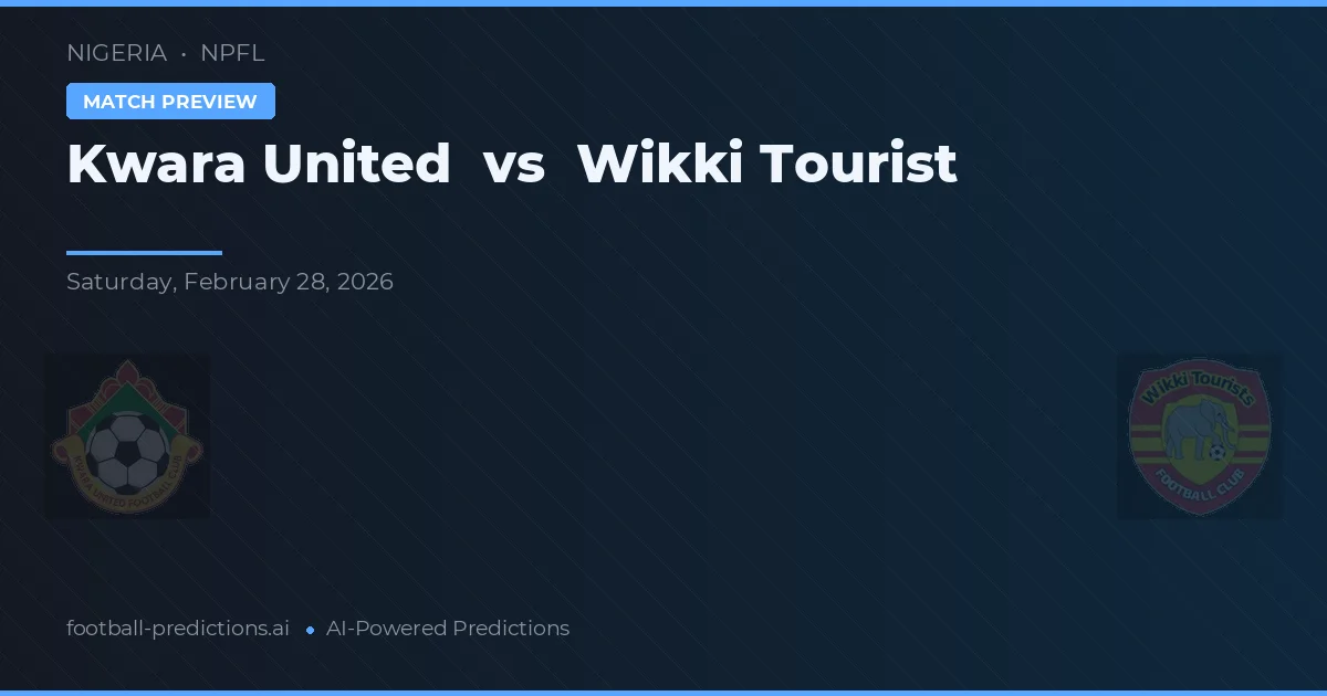 Kwara United vs Wikki Tourist — předpověď a náhled zápasu