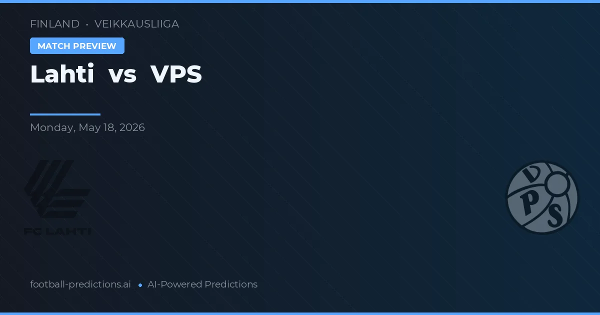 Lahti vs VPS — předpověď a náhled zápasu