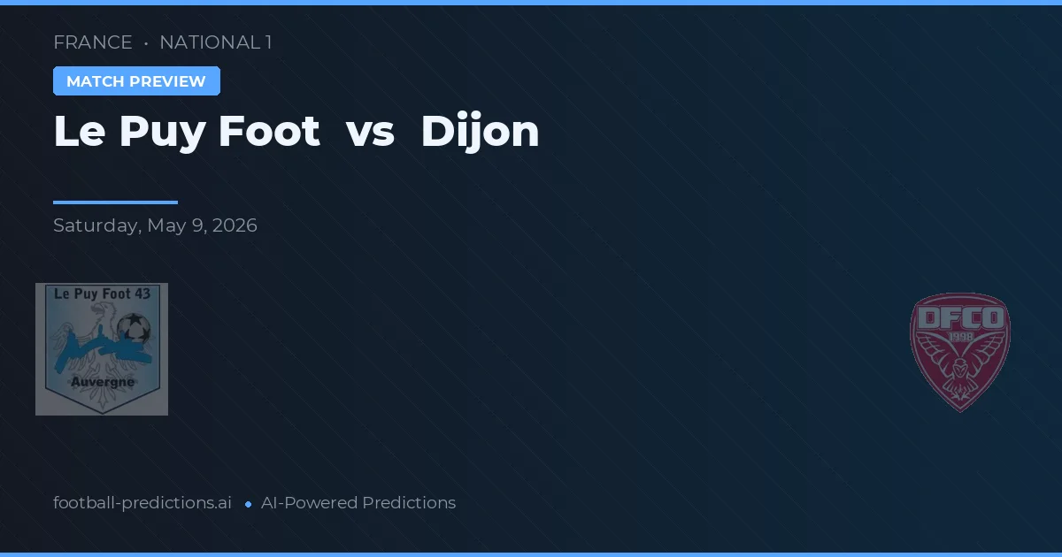 Le Puy Foot vs Dijon — předpověď a náhled zápasu