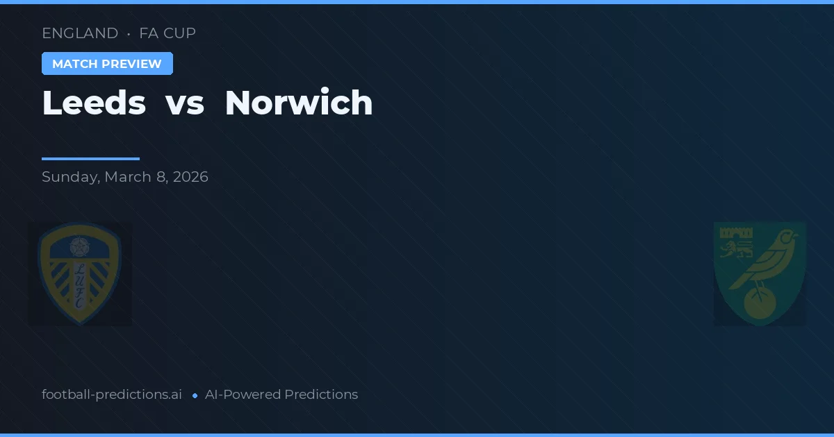 Leeds vs Norwich — předpověď a náhled zápasu