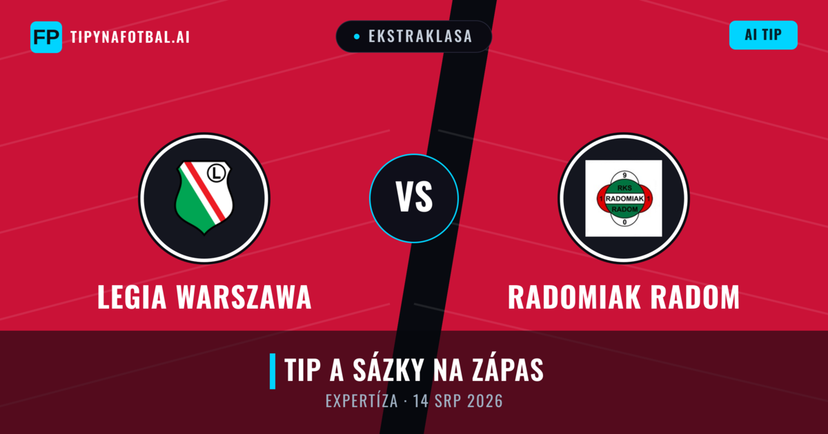 Legia Warszawa vs Radomiak Radom — předpověď a náhled zápasu