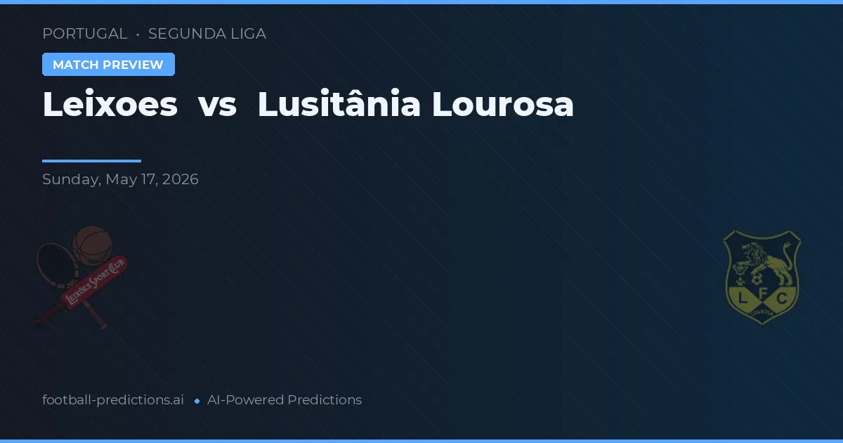 Leixões vs Lusitânia Lourosa — předpověď a náhled zápasu