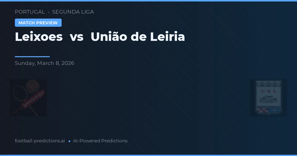 Leixões vs União de Leiria — předpověď a náhled zápasu