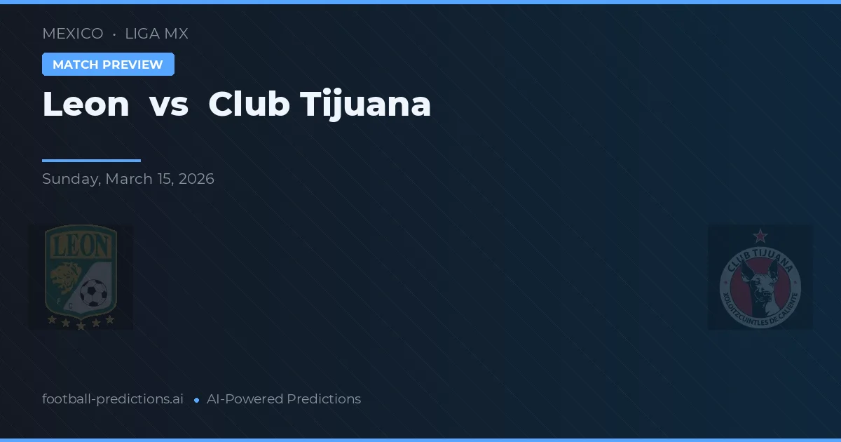 León vs Club Tijuana — předpověď a náhled zápasu