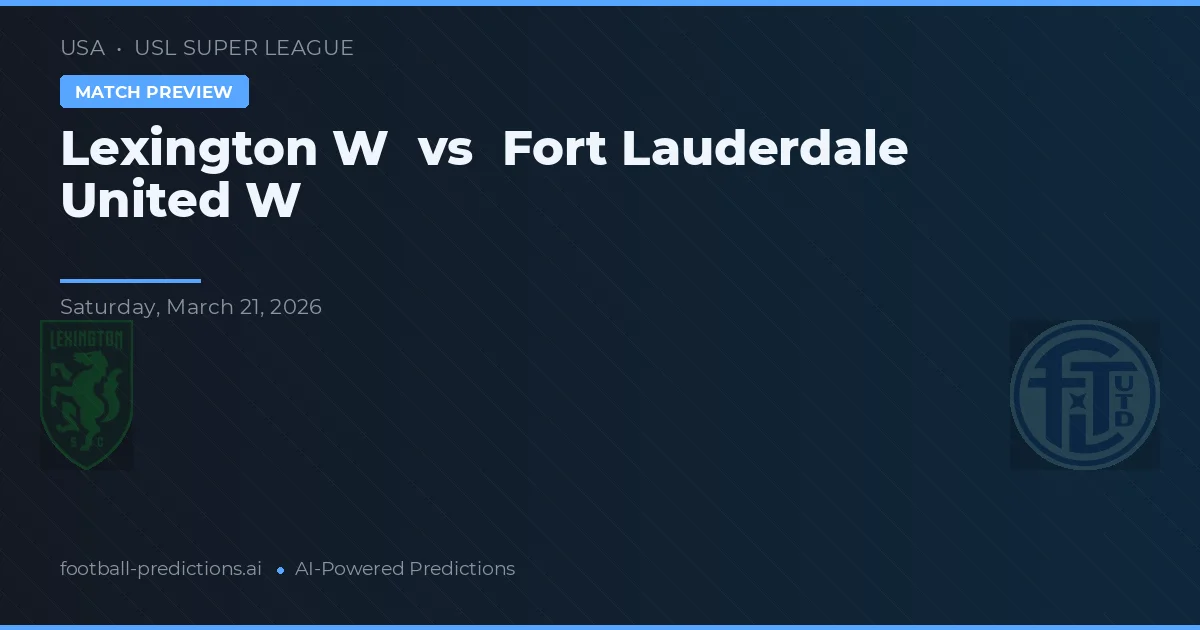 Lexington W vs Fort Lauderdale United W — předpověď a náhled zápasu
