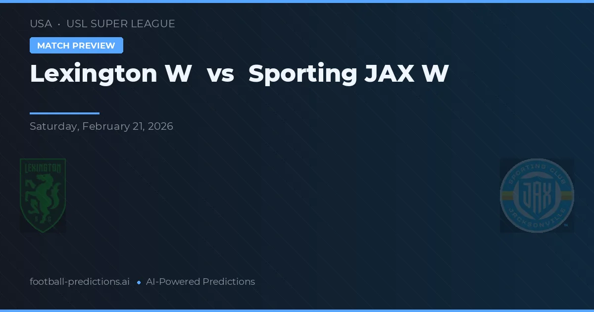 Lexington W vs Sporting JAX W — předpověď a náhled zápasu