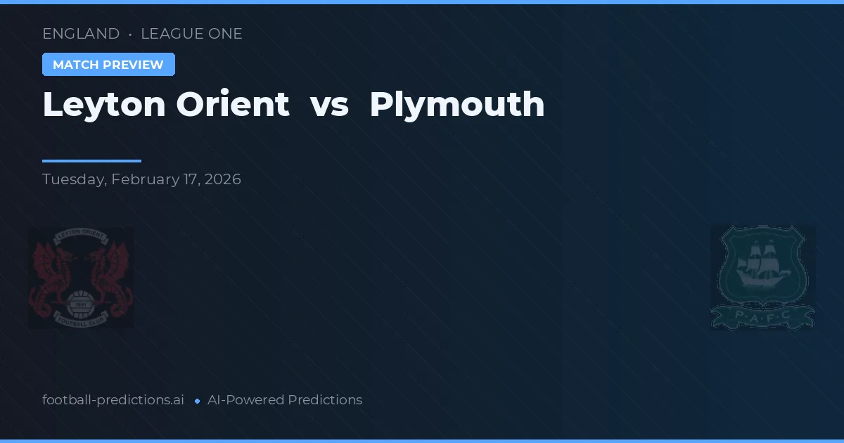Leyton Orient vs Plymouth — předpověď a náhled zápasu