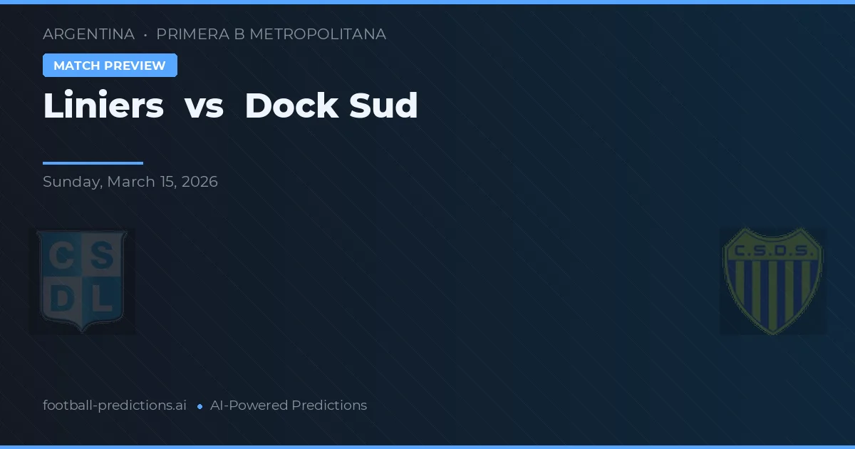 Liniers vs Dock Sud — předpověď a náhled zápasu