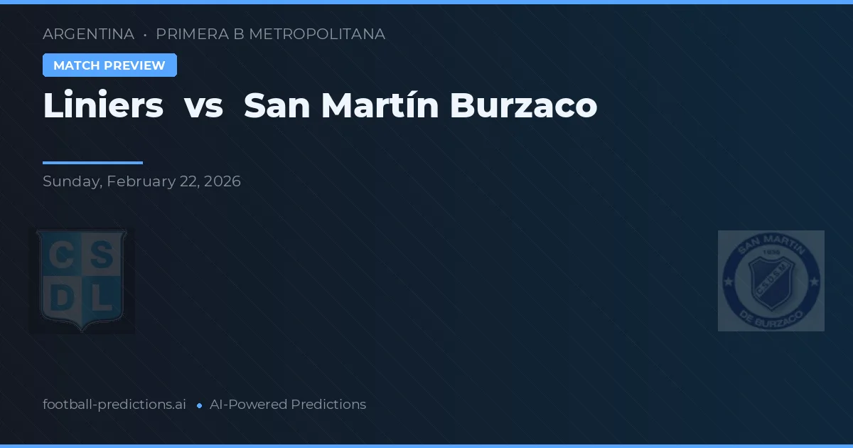 Liniers vs San Martín Burzaco — předpověď a náhled zápasu