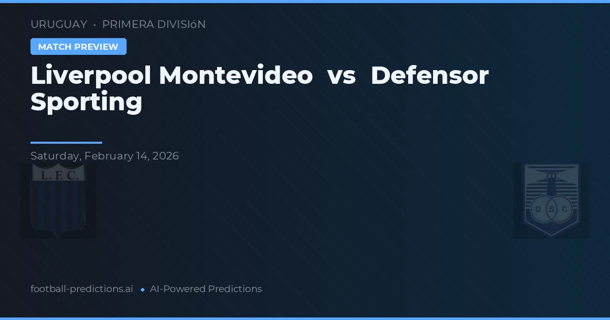 Liverpool Montevideo vs Defensor Sporting — předpověď a náhled zápasu