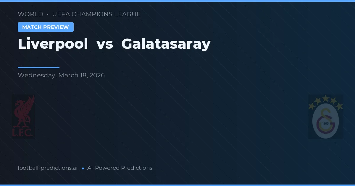 Liverpool vs Galatasaray — předpověď a náhled zápasu