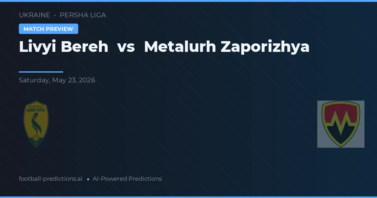 Livyi Bereh vs Metalurh Zaporizhya — předpověď a náhled zápasu
