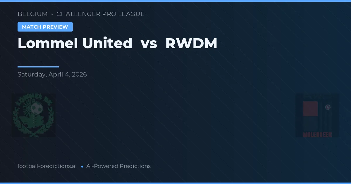 Lommel United vs RWDM — předpověď a náhled zápasu