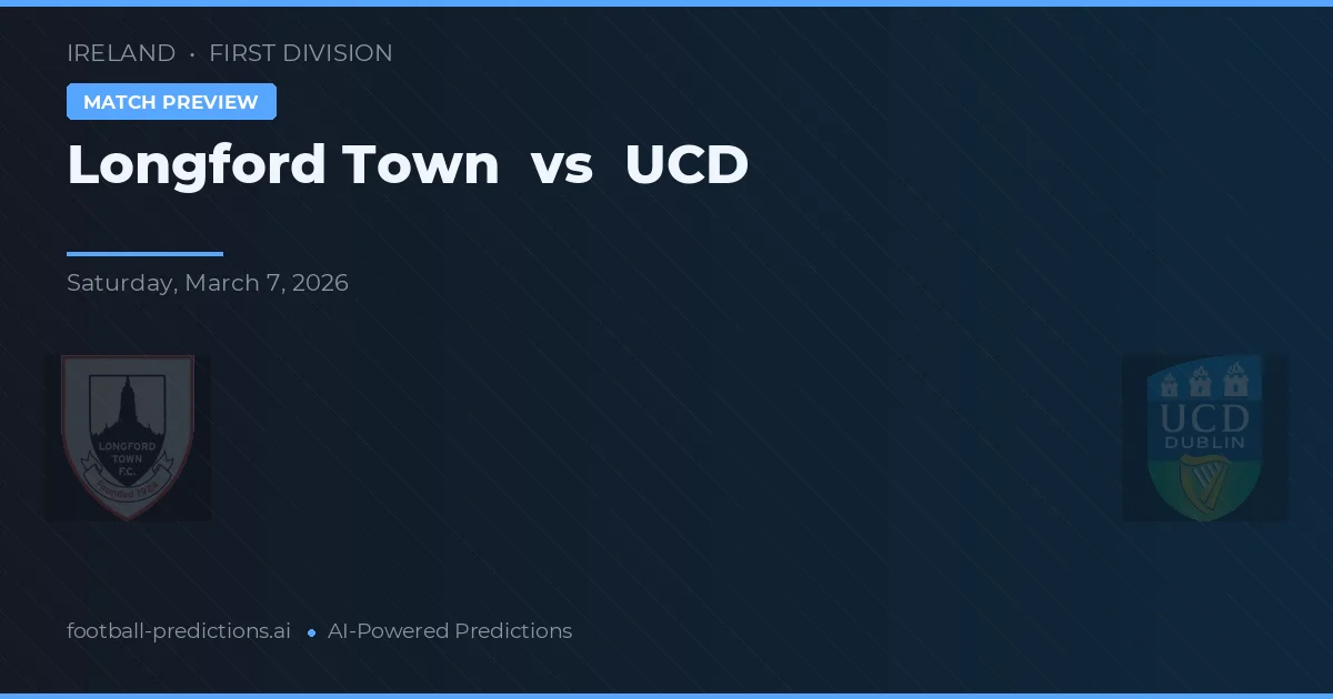 Longford Town vs UCD — předpověď a náhled zápasu