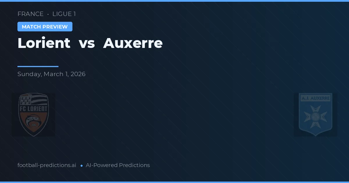 Lorient vs Auxerre — předpověď a náhled zápasu