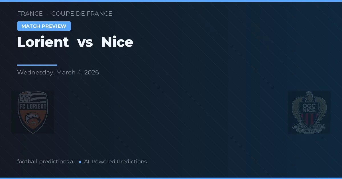 Lorient vs Nice — předpověď a náhled zápasu