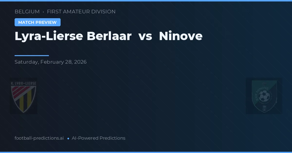 Lyra-Lierse Berlaar vs Ninove — předpověď a náhled zápasu