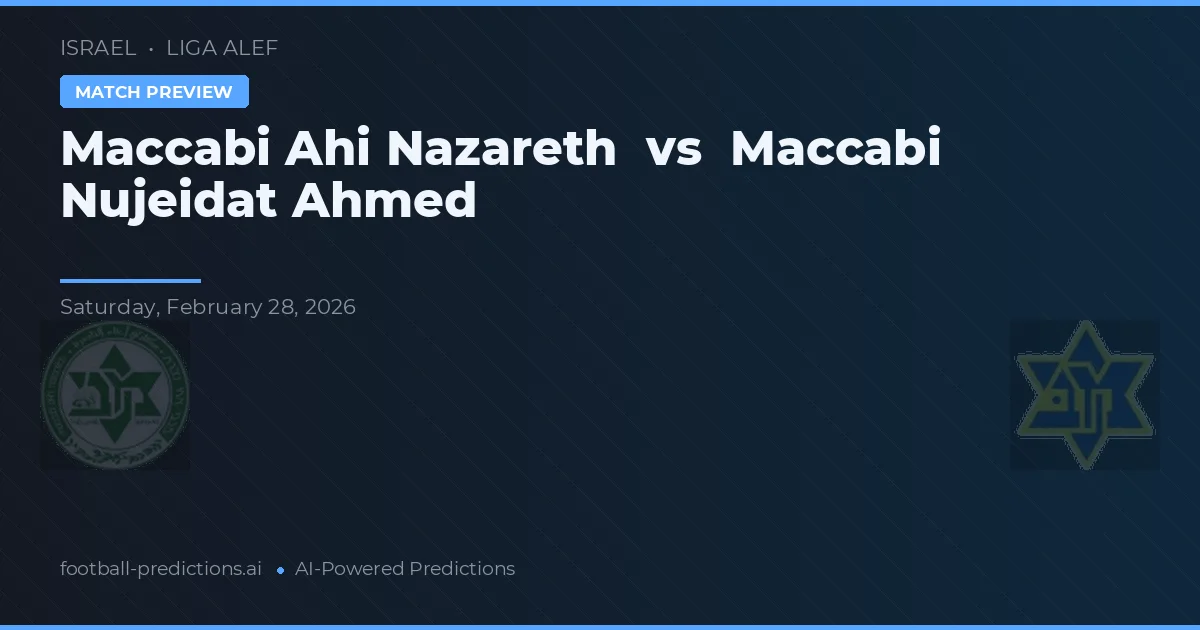 Maccabi Nazaret vs Maccabi Nujeidat Ahmed — předpověď a náhled zápasu