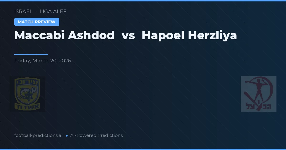 Maccabi Ashdod vs Hapoel Herzliya — předpověď a náhled zápasu