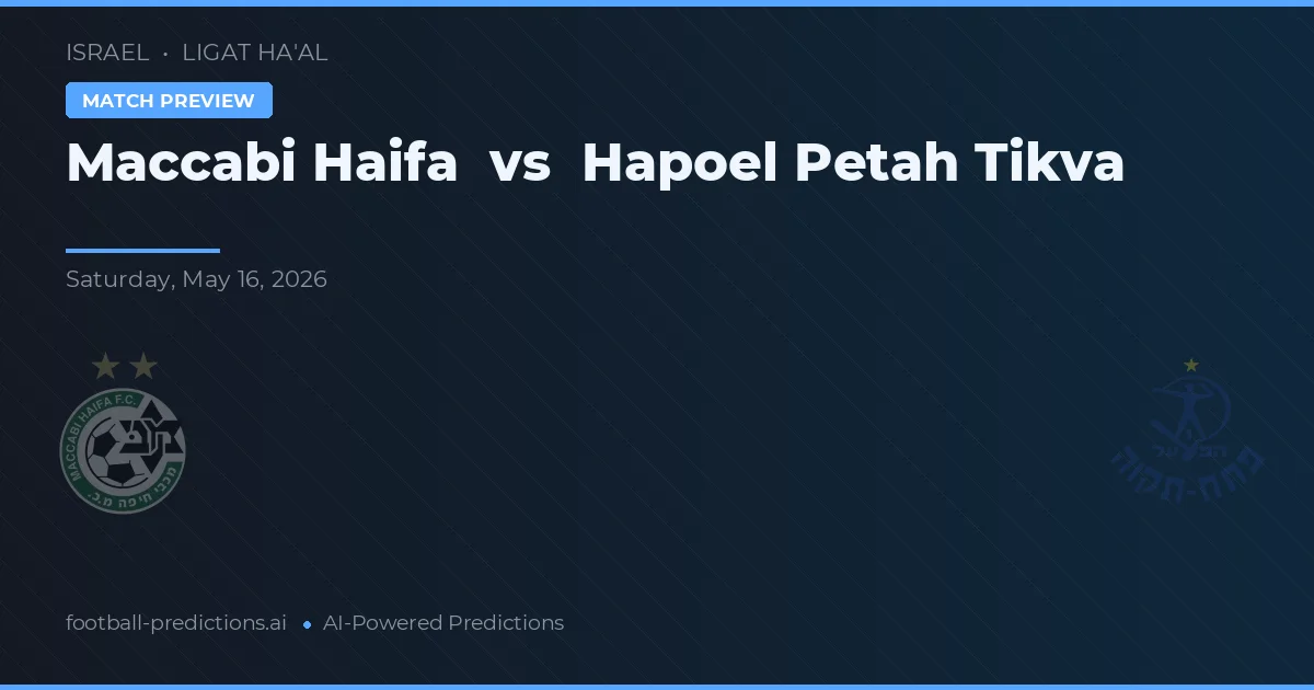 Maccabi Haifa vs Hapoel Petah Tikva — předpověď a náhled zápasu