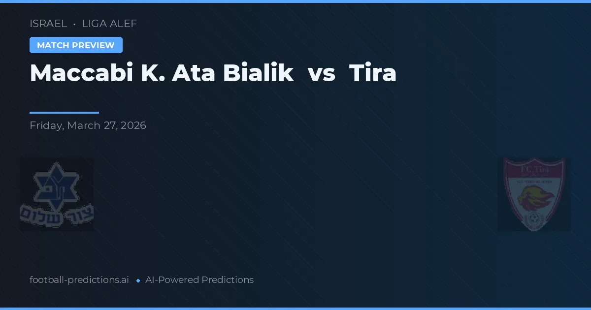 Maccabi K. Ata Bialik vs Tira — předpověď a náhled zápasu