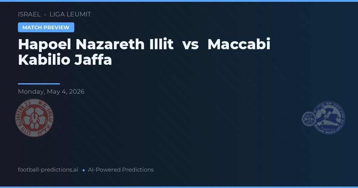 Maccabi Kabilio Jaffa vs Hapoel Nazaret Illit — předpověď a náhled zápasu