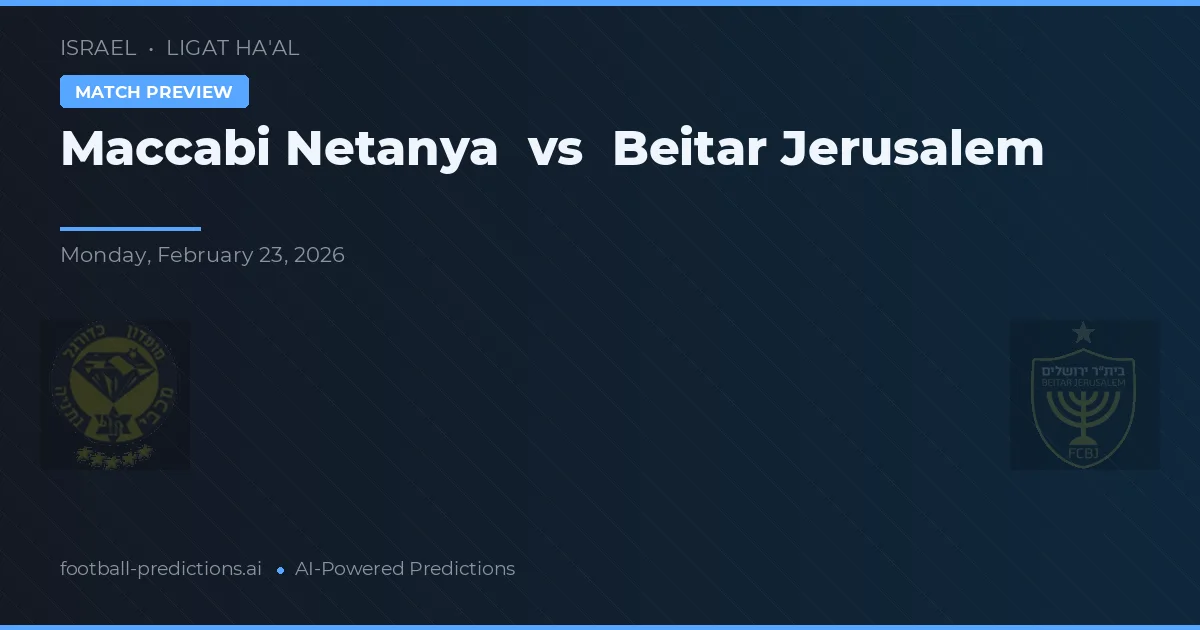 Maccabi Netanya vs Beitar Jeruzalém — předpověď a náhled zápasu