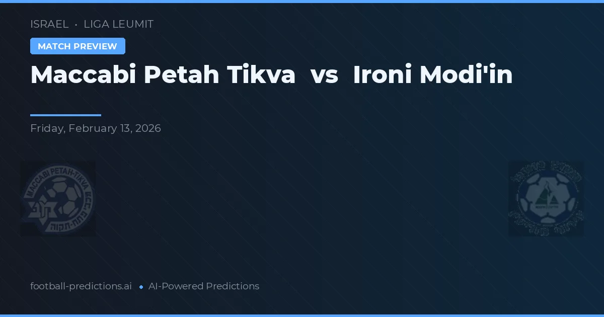 Maccabi Petah Tikva vs Ironi Modi'in — předpověď a náhled zápasu