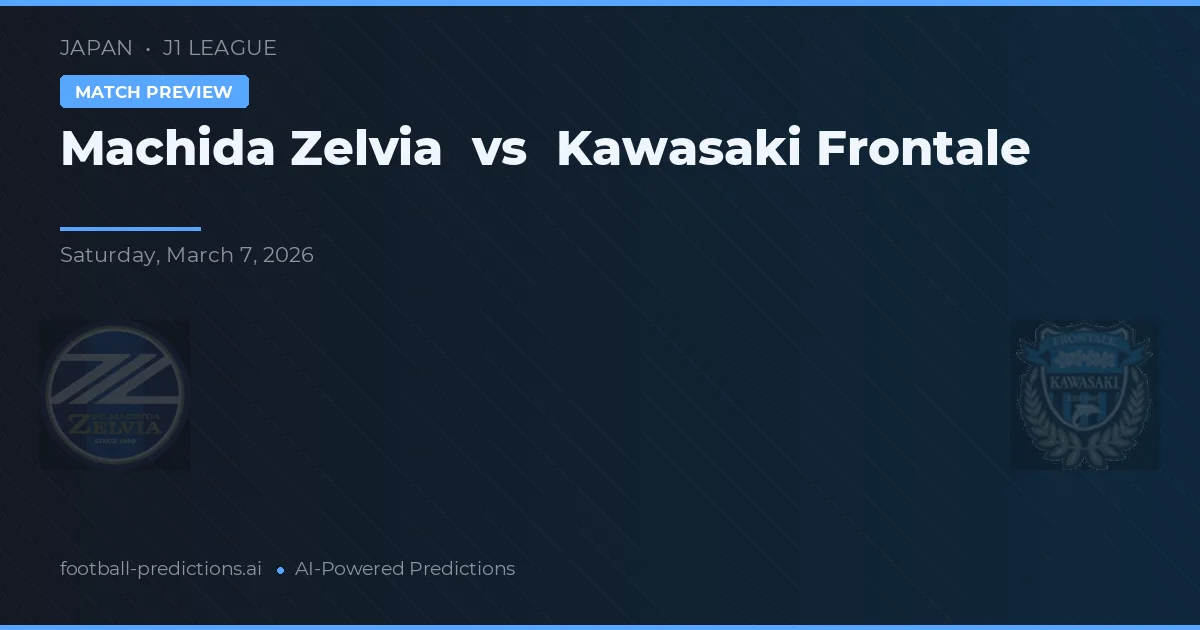 Machida Zelvia vs Kawasaki Frontale — předpověď a náhled zápasu