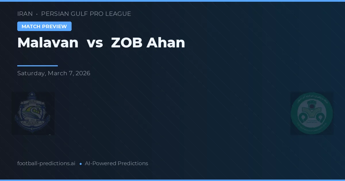 Malavan vs ZOB Ahan — předpověď a náhled zápasu
