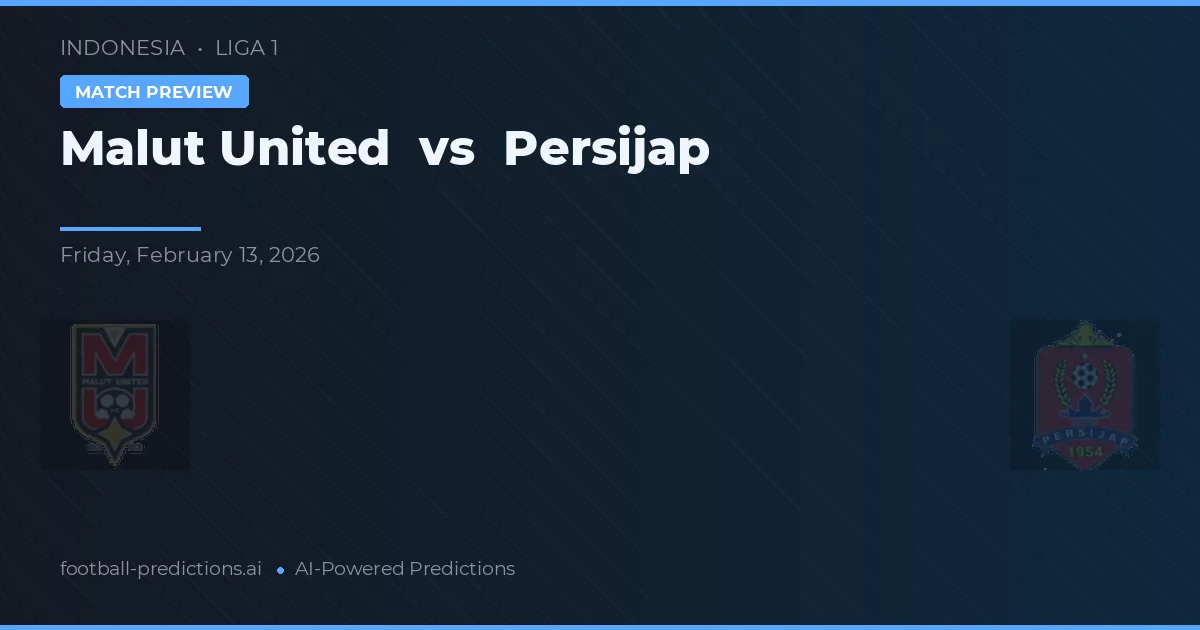 Malut United vs Persijap — předpověď a náhled zápasu