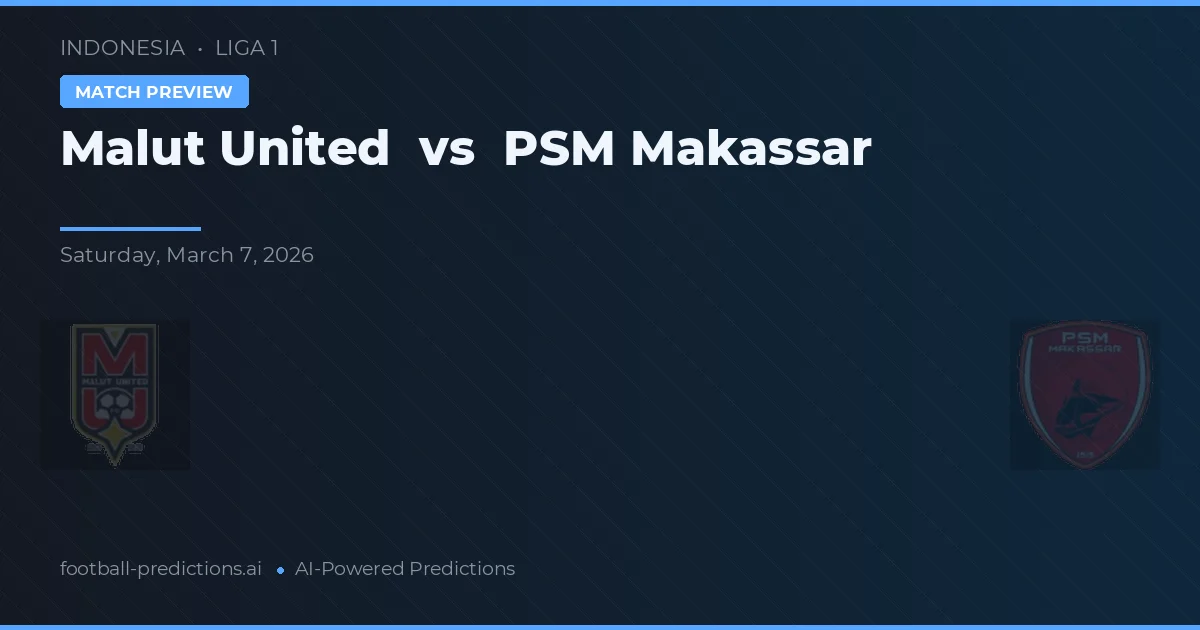 Malut United vs PSM Makassar — předpověď a náhled zápasu