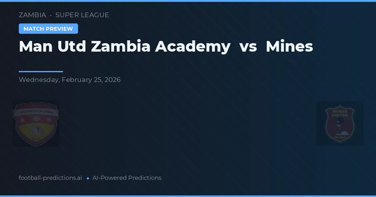 Man Utd Zambia Academy vs Mines — předpověď a náhled zápasu